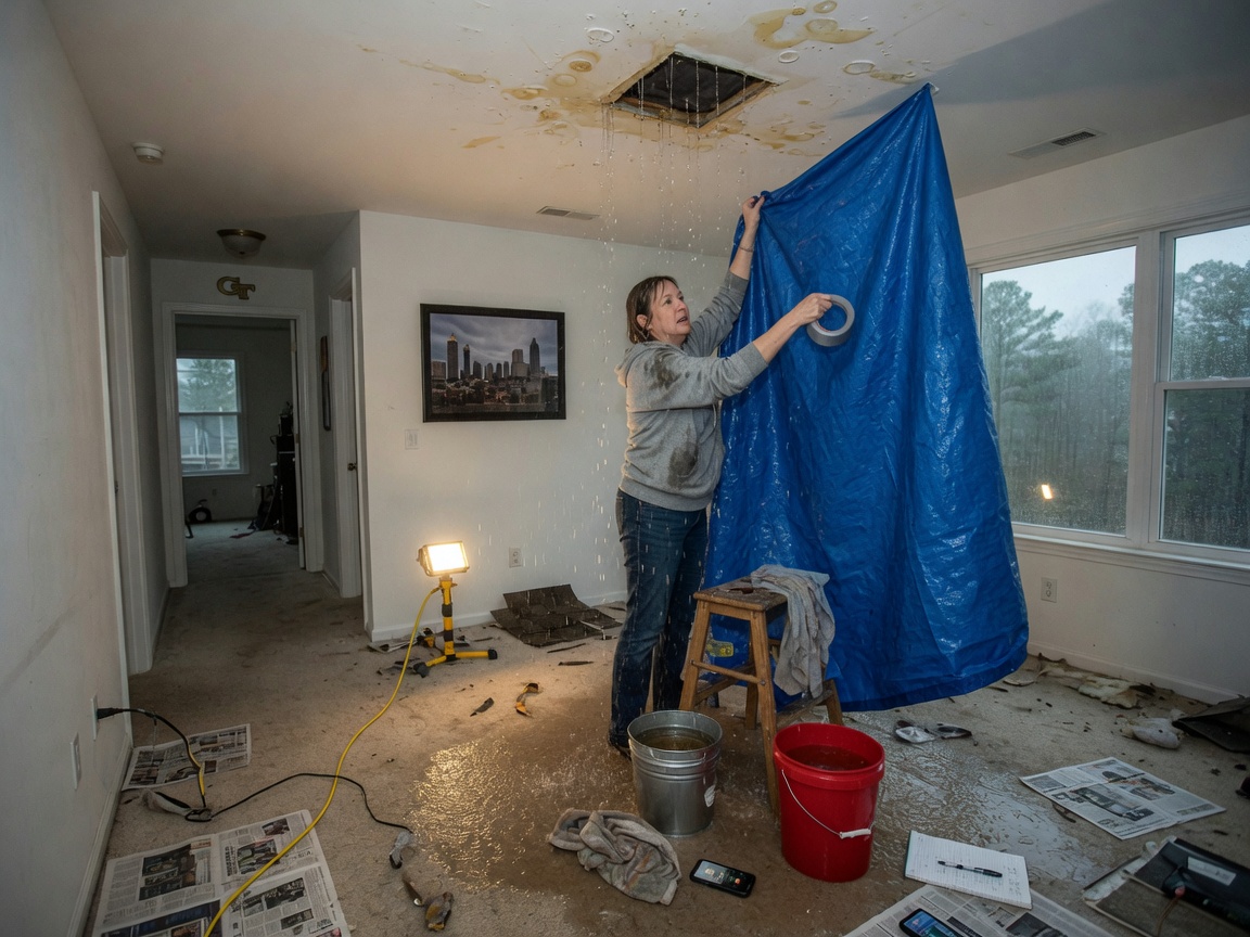 What to Do When Your Roof Is Leaking Right Now (Emergency Steps)